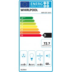 Whirlpool AKR 65F LM K Απορροφητήρας Καμινάδα 60cm Μαύρος Whirlpool AKR 65F LM K Απορροφητήρας Καμινάδα 60cm Μαύρος